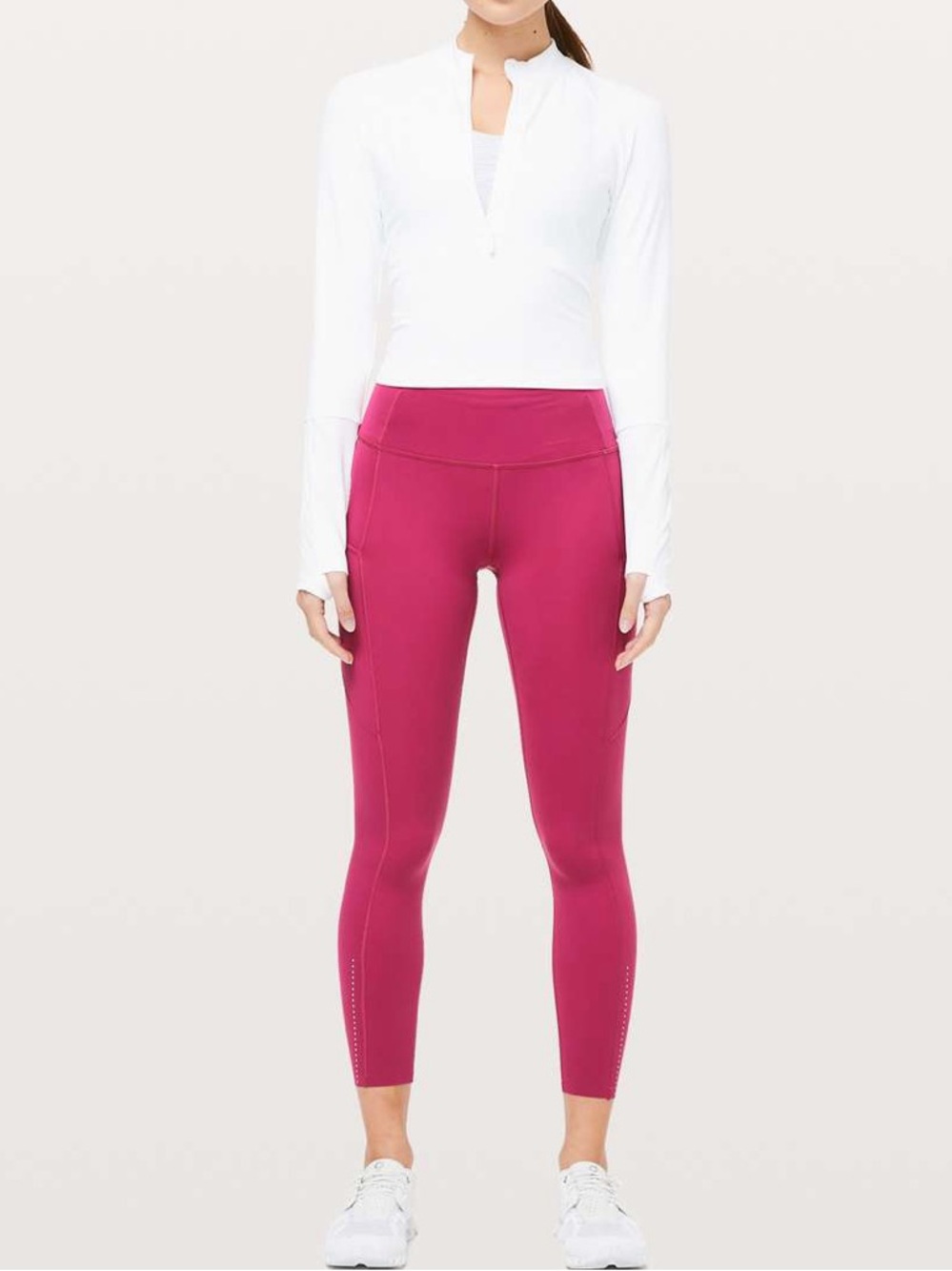 Lululemon Fast & Free 7/8 Tight II *Nulux 25" Violet Red